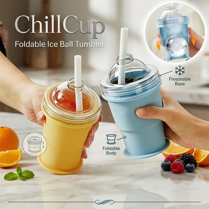 ViannoCraft™ ChillCup Foldable Ice Ball Tumbler