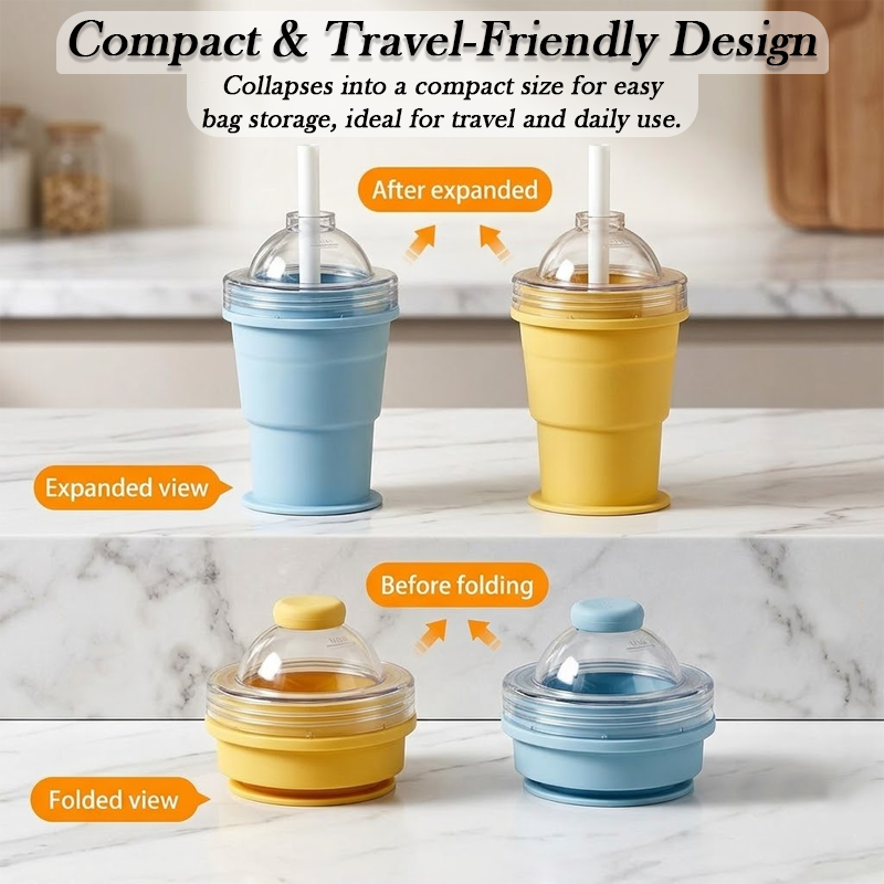 ViannoCraft™ ChillCup Foldable Ice Ball Tumbler