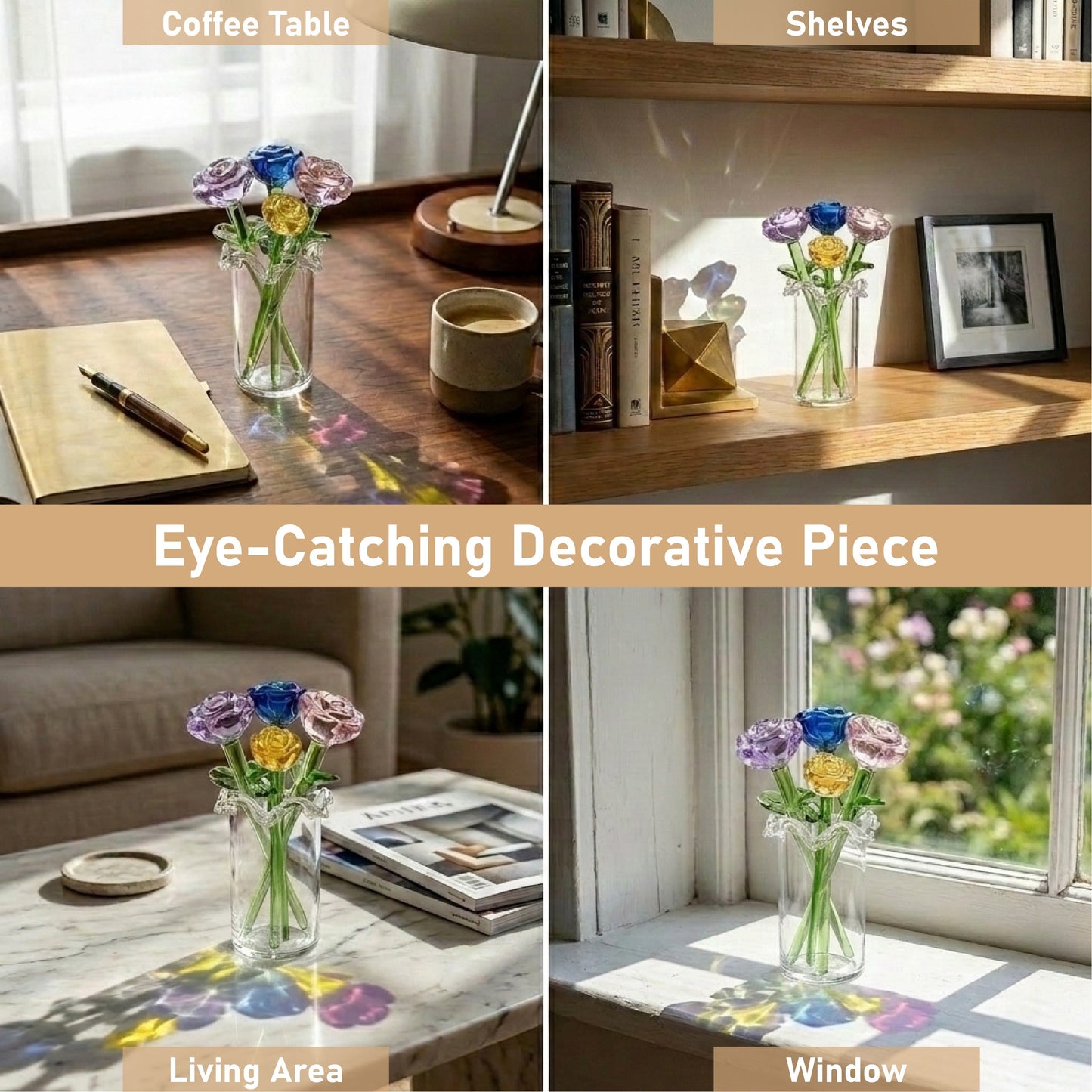 ViannoCraft™ MiniBloom Glass Flower Ornament