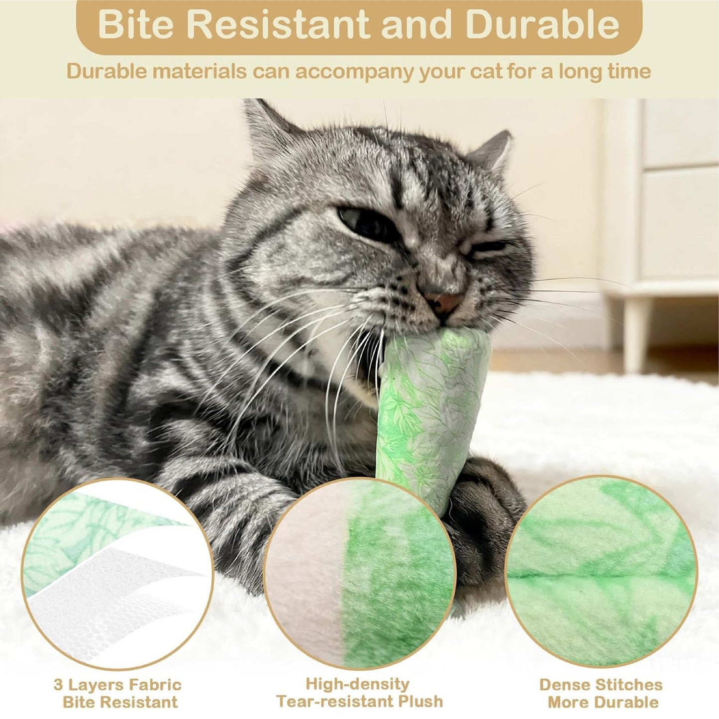 ViannoCraft™ MintMeow Catnip Chewing Toy Pack