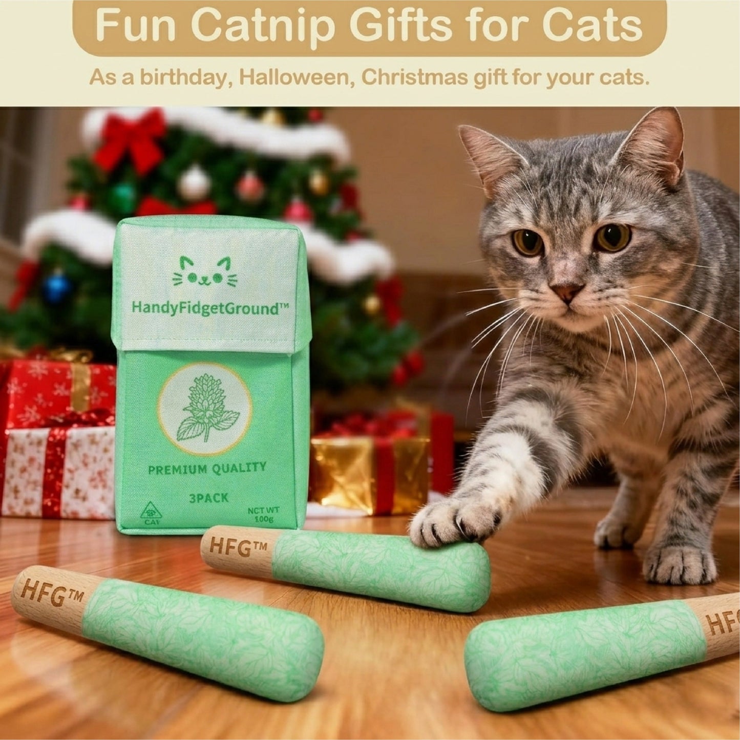 ViannoCraft™ MintMeow Catnip Chewing Toy Pack
