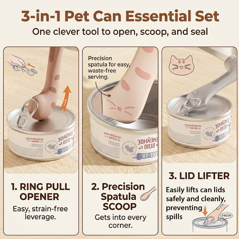 ViannoCraft™ PetServe 3-in-1 Can Tool Set