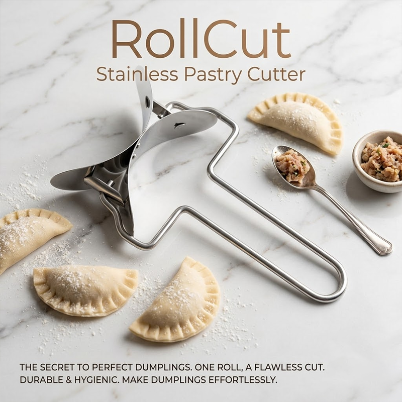 ViannoCraft™ RollCut Stainless Pastry Cutter