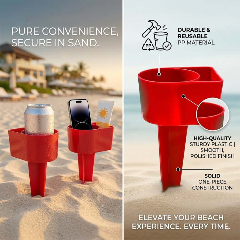 ViannoCraft™ SandHold Beach Cup Organizer