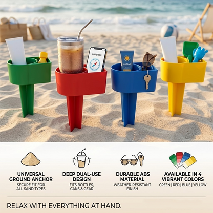 ViannoCraft™ SandHold Beach Cup Organizer