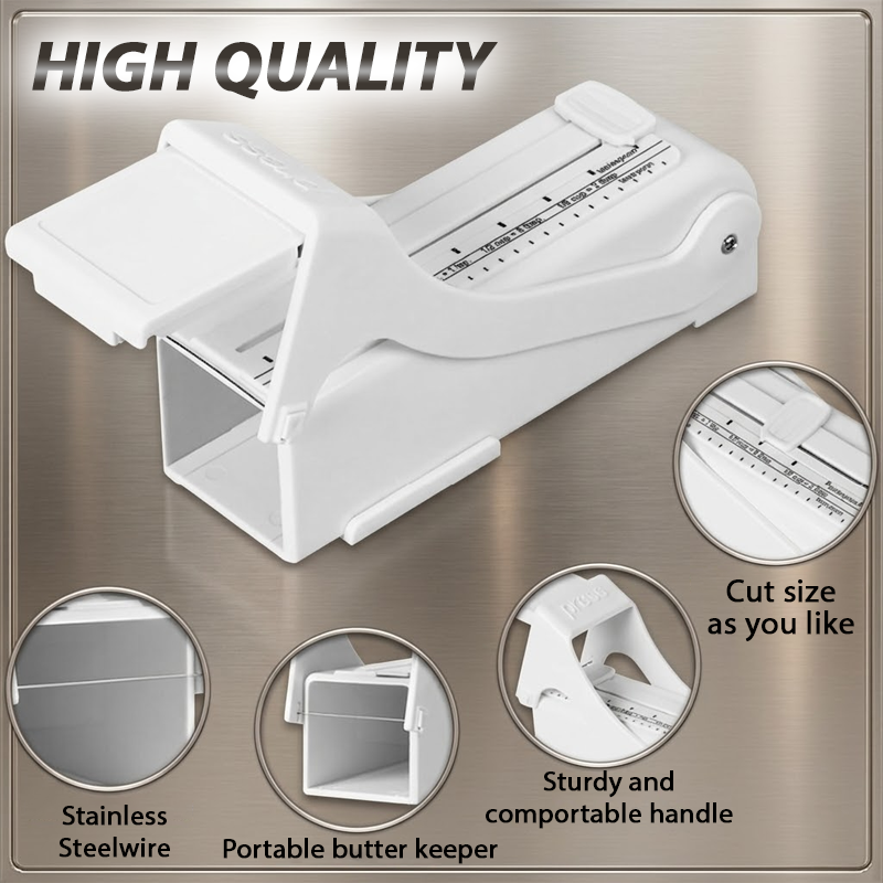 ViannoCraft™ SmartSlice Adjustable Butter Cutter Box