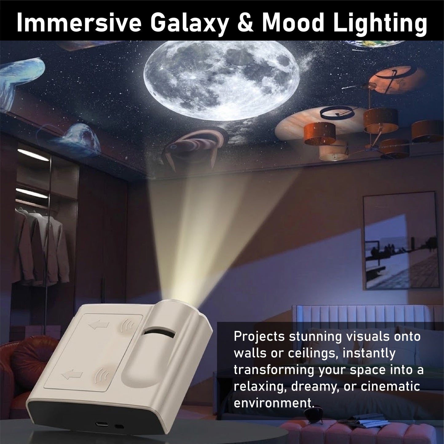 ViannoCraft™ StarWave Mini Galaxy Projector Lamp
