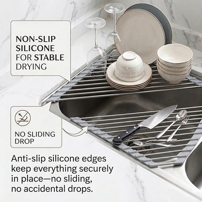 ViannoCraft™ TriCorner Foldable Sink Drying Rack