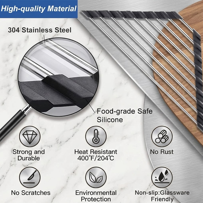 ViannoCraft™ TriCorner Foldable Sink Drying Rack