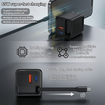 ViannoCraft™ TurboCharge 65W GaN Power Charger