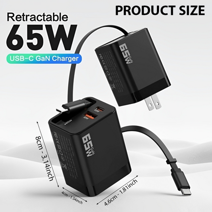 ViannoCraft™ TurboCharge 65W GaN Power Charger