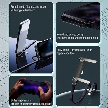 ViannoCraft™ VoltFlex 240W Foldable Phone Stand Cable