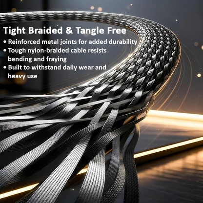 ViannoCraft™ VoltFlex 240W Foldable Phone Stand Cable