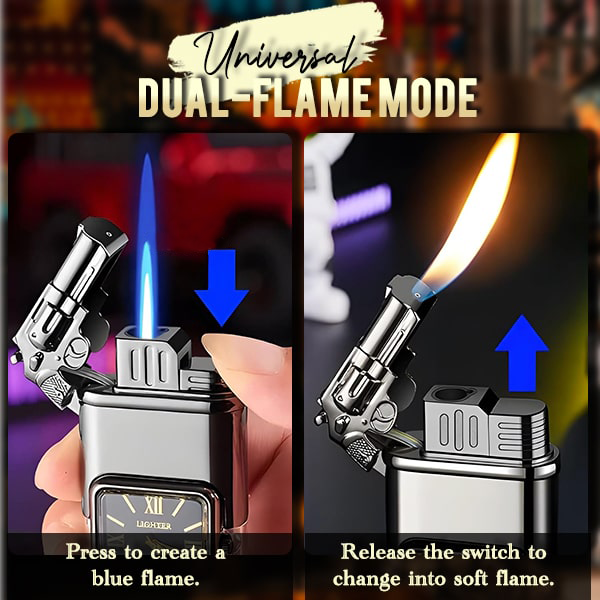 ViannoCraft™ Windproof Dual-Flame Vintage Watch Lighter