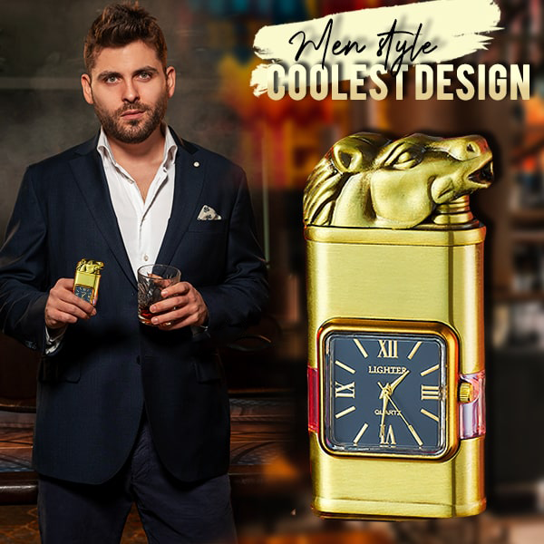 ViannoCraft™ Windproof Dual-Flame Vintage Watch Lighter