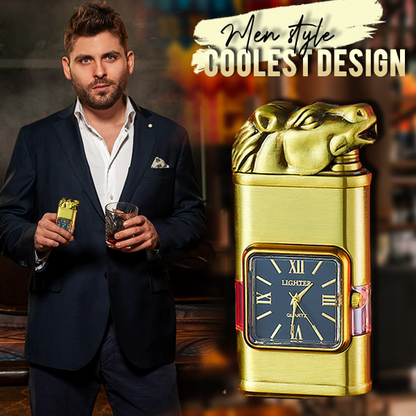 ViannoCraft™ Windproof Dual-Flame Vintage Watch Lighter