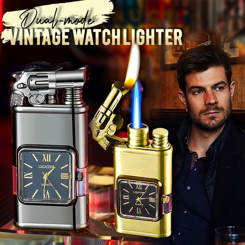 ViannoCraft™ Windproof Dual-Flame Vintage Watch Lighter