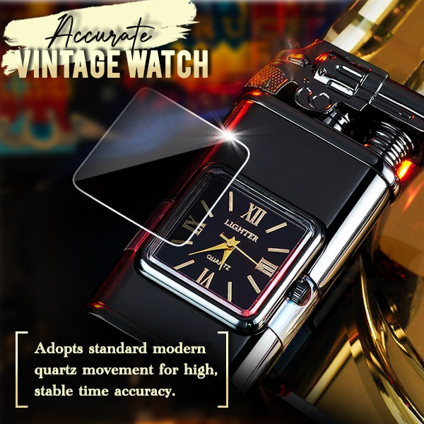 ViannoCraft™ Windproof Dual-Flame Vintage Watch Lighter