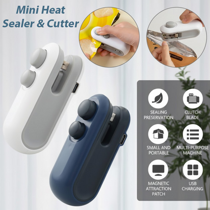 👍 ViannoCraft™ FoodLock 2-in-1 Mini Heat Sealer Cutter