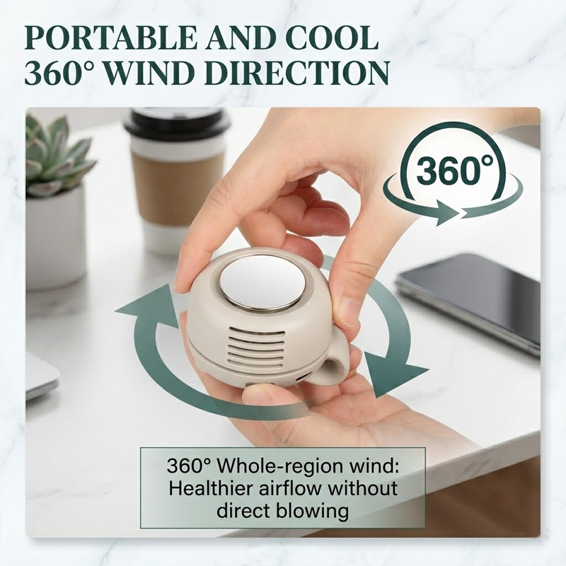 ViannoCraft™ GoCool Clip-On Bladeless Mini Fan