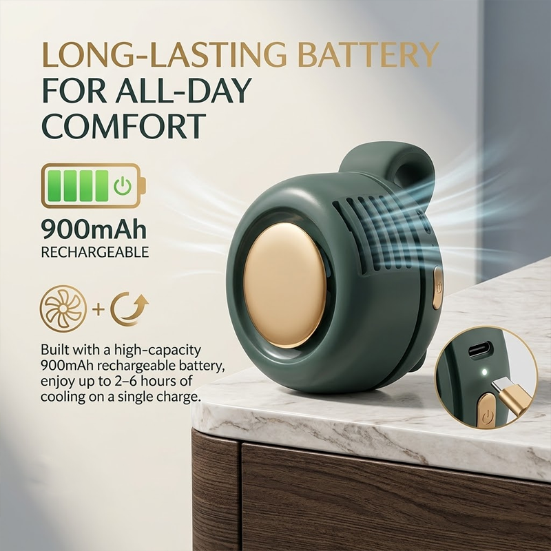 ViannoCraft™ GoCool Clip-On Bladeless Mini Fan