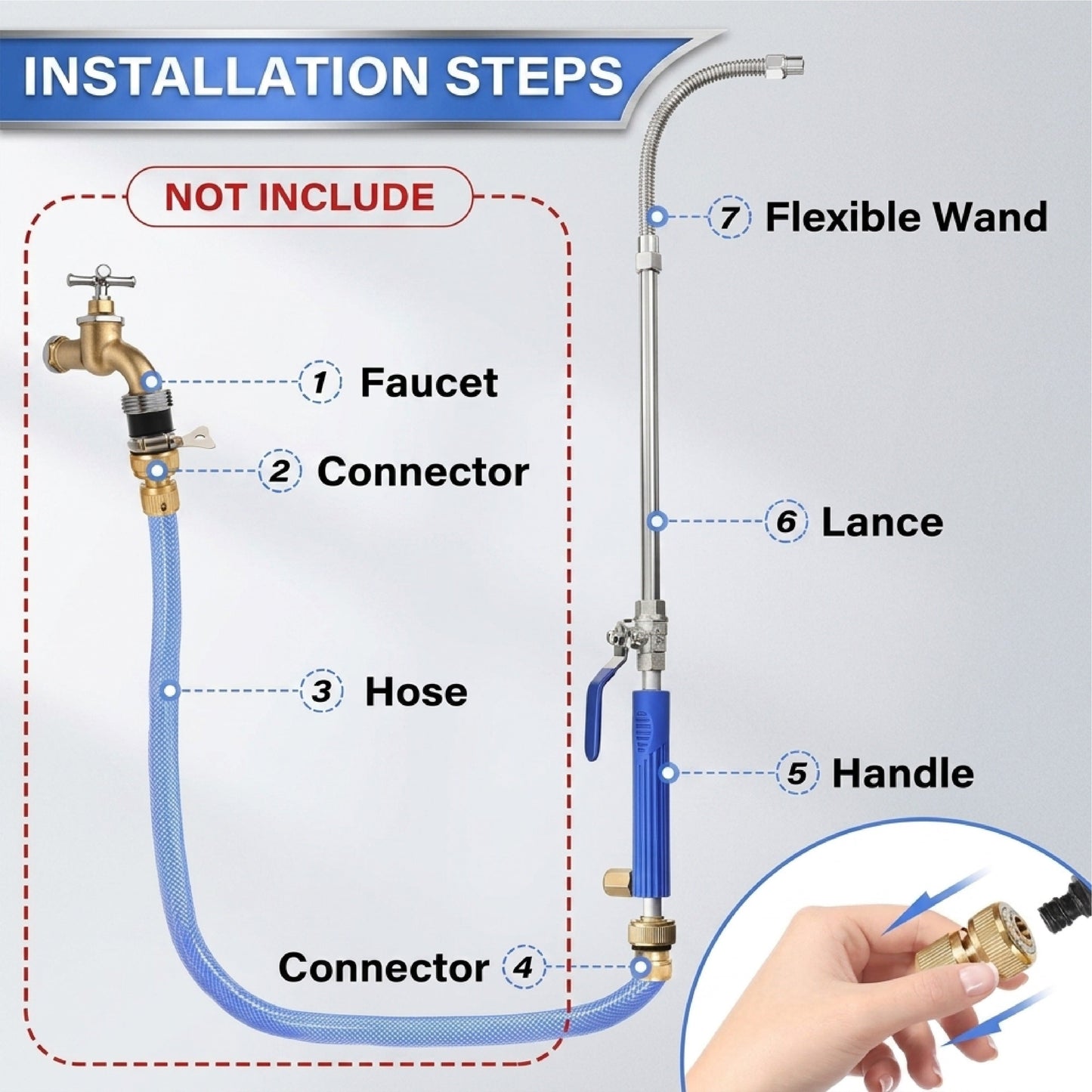 ViannoCraft™ QuickWash Heavy-Duty Pressure Wand