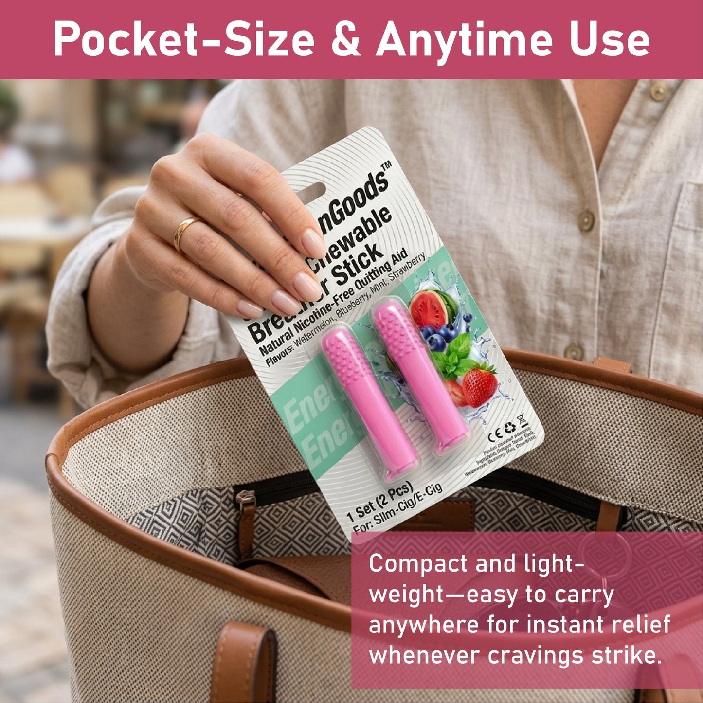 ViannoCraft™ QuitCig Chewable Breather Stick