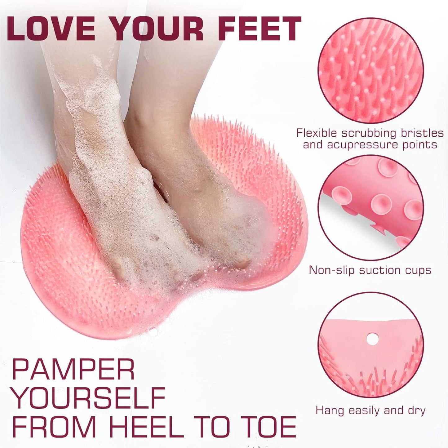 ViannoCraft™ Silicone Foot & Back Massage Scrubber