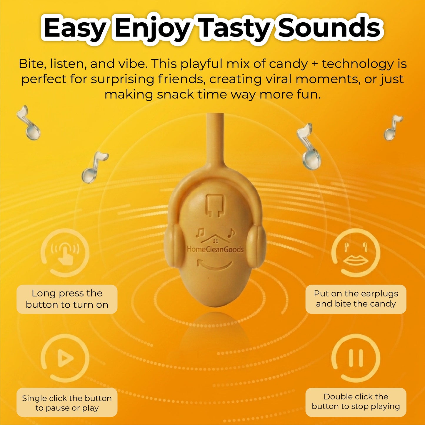 ViannoCraft™ SoundPop Music Lollipop