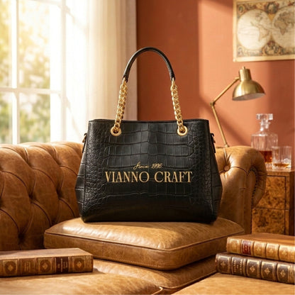 ViannoCraft™ Calm Noir Harmony Work Tote