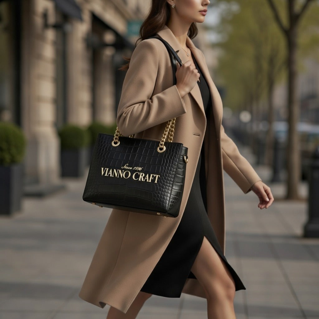 ViannoCraft™ Calm Noir Harmony Work Tote