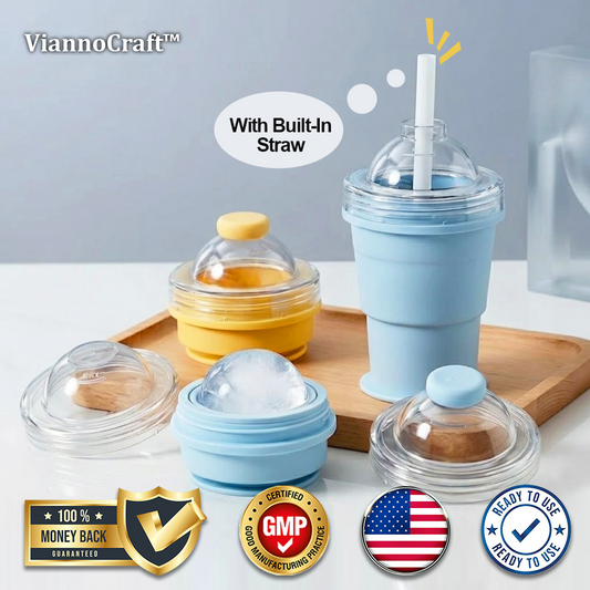 ViannoCraft™ ChillCup Foldable Ice Ball Tumbler