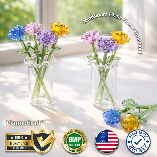 ViannoCraft™ MiniBloom Glass Flower Ornament