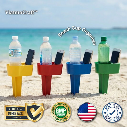 ViannoCraft™ SandHold Beach Cup Organizer