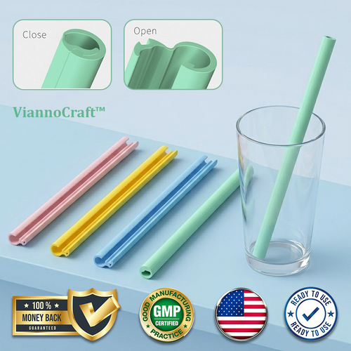 ViannoCraft™ SmartSip Reusable Openable Straw
