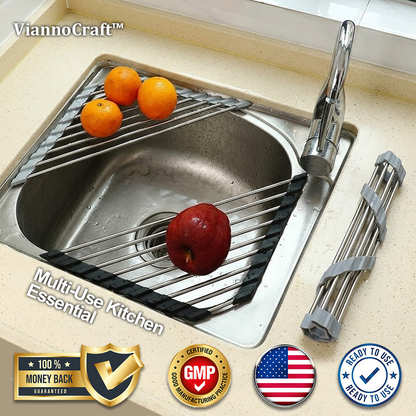 ViannoCraft™ TriCorner Foldable Sink Drying Rack