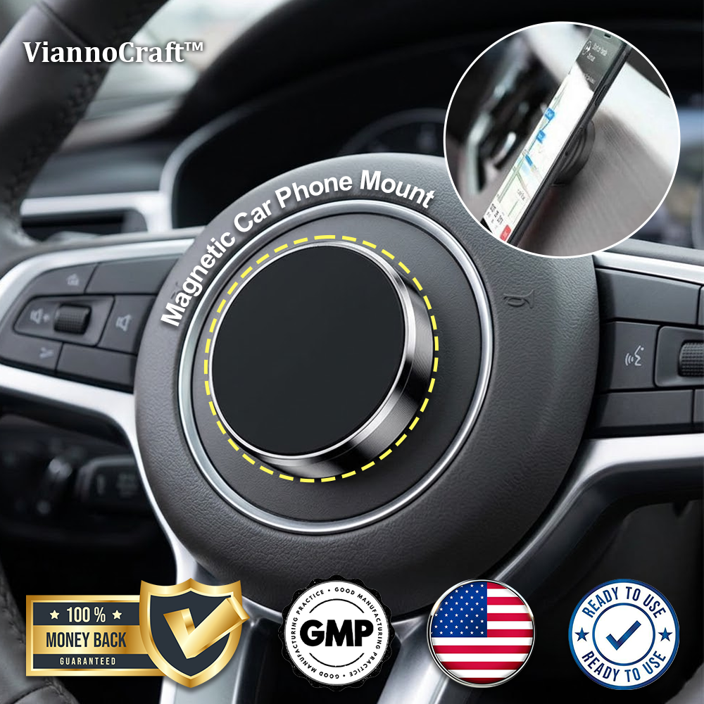 ViannoCraft™ ZeroGrip Magnetic Car Phone Mount 